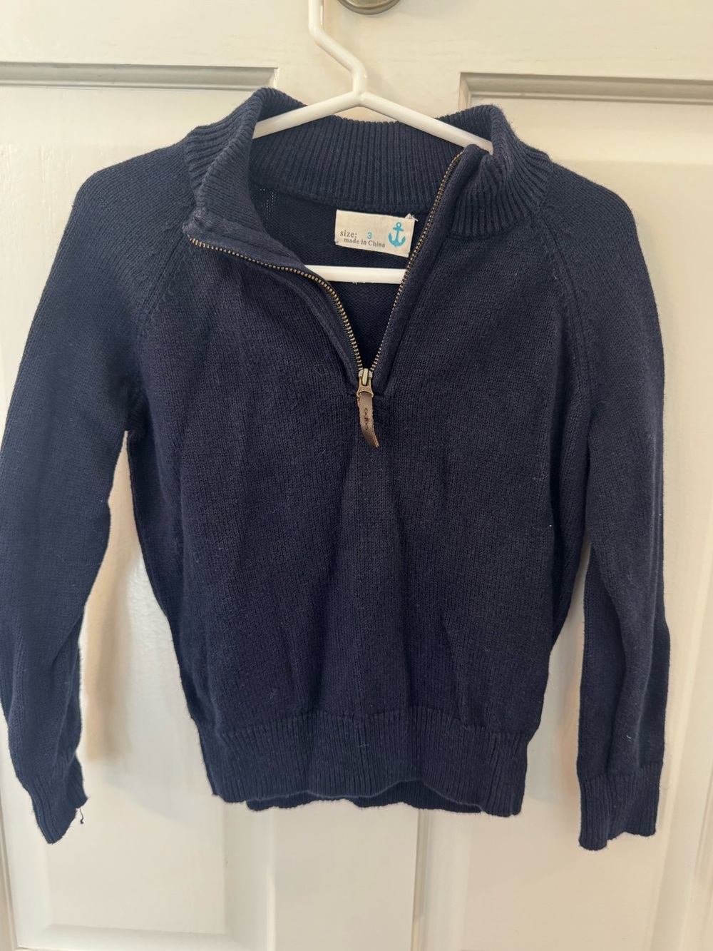 Crewcuts navy quarter zip in size 3T